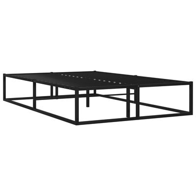 vidaXL Bed Frame without Mattress Black Metal 120x200 cm