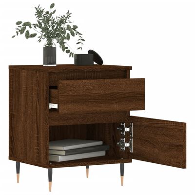 vidaXL Bedside Cabinets 2 pcs Brown Oak 40x35x50 cm Engineered Wood