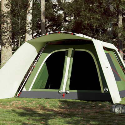 vidaXL Family Tent with Porch 9-Person Green Quick Release