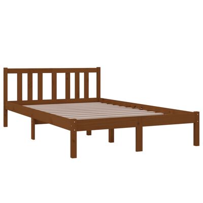 vidaXL Bed Frame without Mattress Honey Brown Solid Wood 120x200 cm