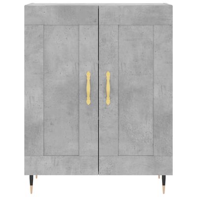 vidaXL Sideboard Concrete Grey 69.5x34x90 cm Engineered Wood