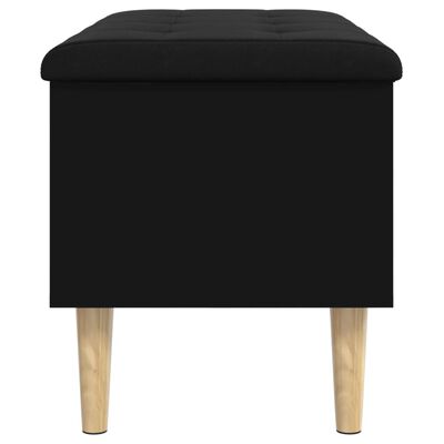 vidaXL Storage Bench Black 82x42x46 cm Engineered Wood