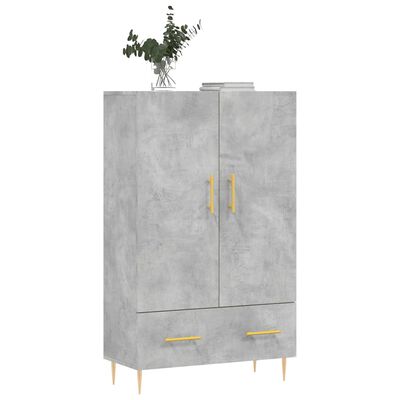 vidaXL Highboard Concrete Grey 69.5x31x115 cm Engineered Wood