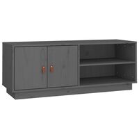 vidaXL TV Cabinet Grey 105x34x40 cm Solid Wood Pine