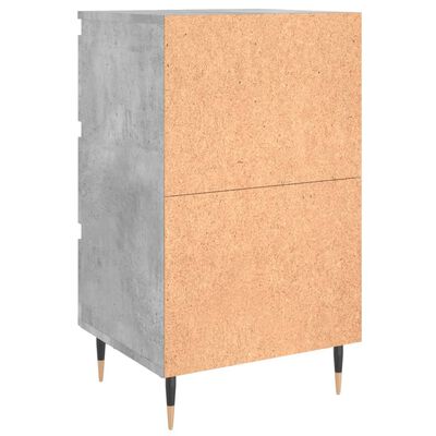 vidaXL Bedside Cabinet Concrete Grey 40x35x69 cm Engineered Wood
