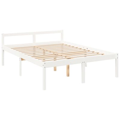 vidaXL Senior Bed without Mattress White 160x200 cm Solid Wood