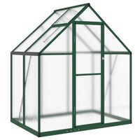 vidaXL Greenhouse with Base Frame Green 169x114x195 cm Aluminium