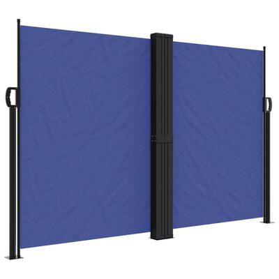 vidaXL Retractable Side Awning Blue 160x600 cm