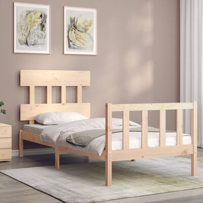 vidaXL Bed Frame without Mattress 100x200 cm Solid Wood Pine