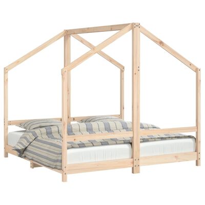 vidaXL Kids Bed Frame 2x(80x160) cm Solid Wood Pine