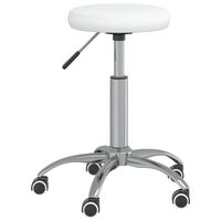 vidaXL Office Swivel Chair White Faux Leather