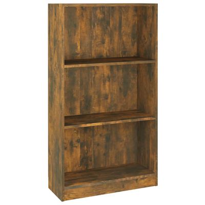 vidaXL Book Cabinet Smoked Oak 60x24x109 cm Engineered Wood