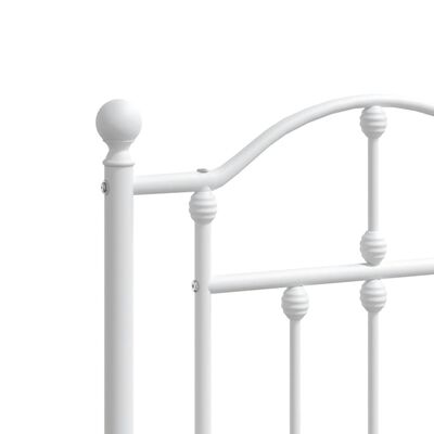 vidaXL Metal Headboard White 193 cm