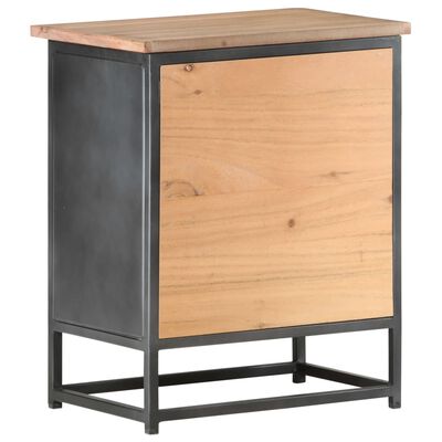 vidaXL Bedside Cabinet Grey 40x30x50 cm Solid Acacia Wood