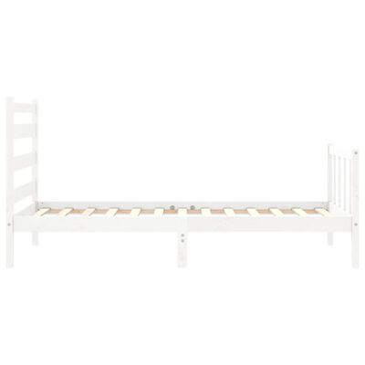 vidaXL Bed Frame without Mattress White 100x200 cm Solid Wood Pine