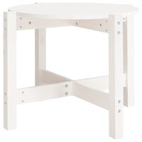 vidaXL Coffee Table White Ø 62.5x45 cm Solid Wood Pine