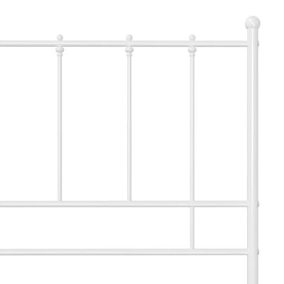 vidaXL Bed Frame without Mattress White Metal 140x200 cm