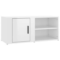 vidaXL TV Cabinet High Gloss White 80x31,5x36 cm Engineered Wood