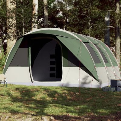 vidaXL Family Tent Tunnel 7-Person Green Waterproof