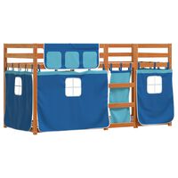 vidaXL Bunk Bed without Mattress Blue 75x190 cm Small Single Solid Wood Pine