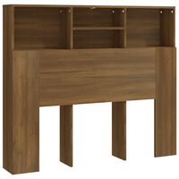 vidaXL Headboard Cabinet Brown Oak 120x19x103.5 cm