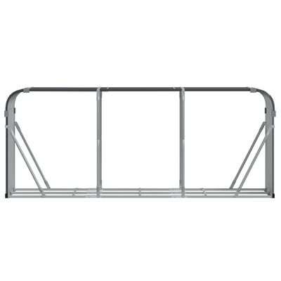 vidaXL Log Holder Anthracite 234x45x100 cm Galvanised Steel