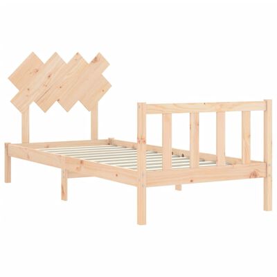 vidaXL Bed Frame without Mattress Single Solid Wood Pine