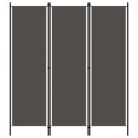 vidaXL 3-Panel Room Divider Anthracite 150x180 cm