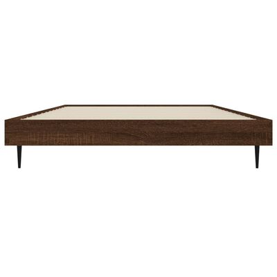 vidaXL Bed Frame without Mattress Brown Oak 90x200 cm Engineered Wood