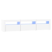 vidaXL TV Cabinet with LED Lights White 180x35x40 cm