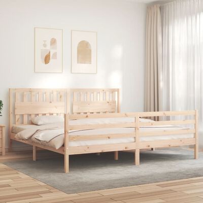 vidaXL Bed Frame without Mattress 200x200 cm Solid Wood