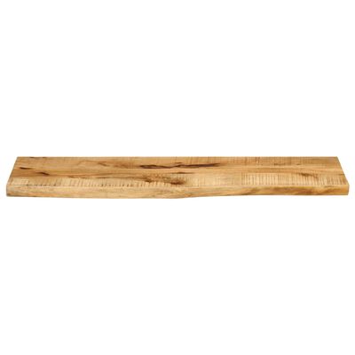 vidaXL Table Top 120x30x3.8 cm Live Edge Solid Wood Rough Mango