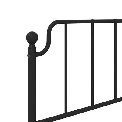 vidaXL Metal Headboard Black 107 cm