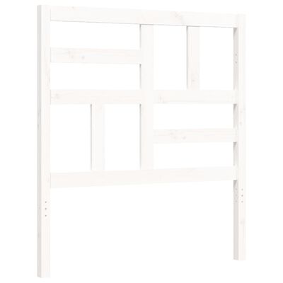 vidaXL Bed Frame without Mattress White Single Solid Wood Pine