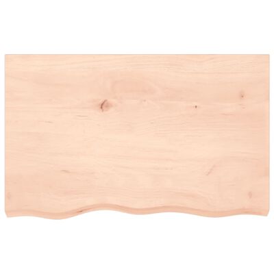 vidaXL Table Top 80x50x(2-4) cm Untreated Solid Wood Oak