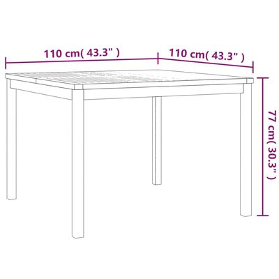 vidaXL 3 Piece Garden Dining Set Solid Wood Teak