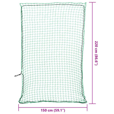 vidaXL Trailer Net with Elastic Rope Green 2.2x1.5 m PP