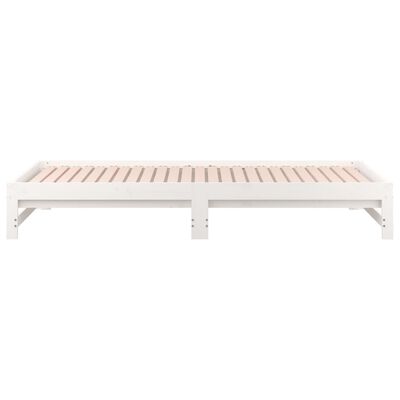 vidaXL Pull-out Day Bed without Mattress White 2x(90x200) cm