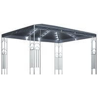 vidaXL Gazebo with LED String Lights 400x300 cm Anthracite