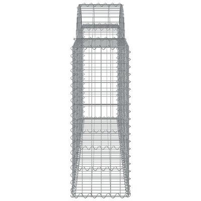 vidaXL Arched Gabion Baskets 50 pcs 200x30x80/100 cm Galvanised Iron