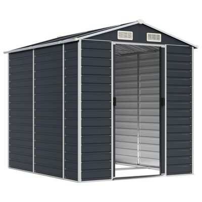 vidaXL Garden Shed Anthracite 191x215x198 cm Galvanised Steel