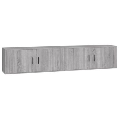 vidaXL Wall-mounted TV Cabinets 2 pcs Grey Sonoma 100x34.5x40 cm