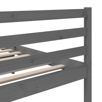 vidaXL Bed Frame without Mattress Grey Solid Wood 200x200 cm (810452+814216)