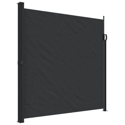 vidaXL Retractable Side Awning Black 200x500 cm