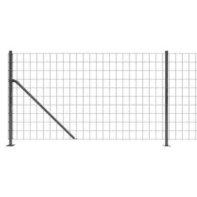 vidaXL Wire Mesh Fence with Flange Anthracite 0.8x10 m