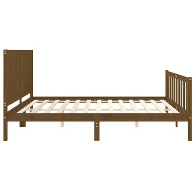 vidaXL Bed Frame without Mattress Honey Brown 200x200 cm Solid Wood Pine