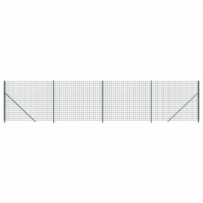 vidaXL Wire Mesh Fence with Flange Green 1.8x10 m