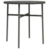 vidaXL Tea Table Grey 45 cm Poly Rattan