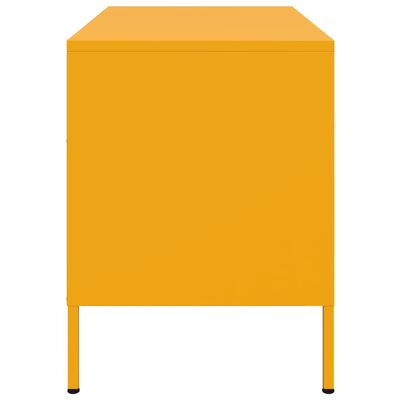 vidaXL TV Cabinet Mustard Yellow 68x39x50.5 cm Steel