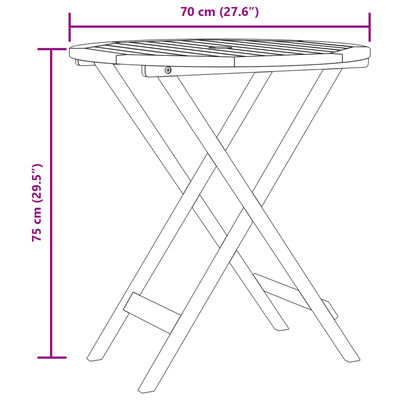 vidaXL 3 Piece Bistro Set Grey Polypropylene and Solid Wood